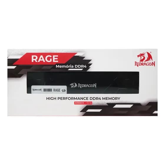 Memoria Ram Ddr4 8gb 3200mhz Redragon Rage Preto Gm-707