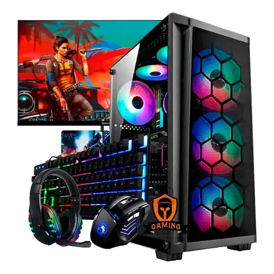 Pc Gamer Completo Gaming Info Player, Intel Core I7, 16gb Ram, Placa De Vídeo Geforce 4gb, Ssd 512gb, Fonte 500w, Monitor 23 Full Hd 75hz, Kit Gamer