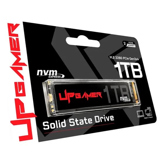 SSD NVMe M.2 2280 Interno 1TB PCIe Gen3 Leitura 3000MB/s Armazenamento Para Desktop Notebook Alta Velocidade Disco Sólido Upgrade Sistema Boot Rápido Compatível Windows Linux - UP Gamer