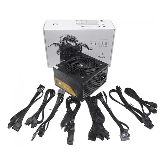 Fonte Atx 2.52 650w Pulse Pro Full Modular Pfc Ativo - Duex Preto