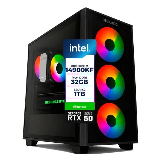 Pc Gamer Bluepc Aura - Intel I9 14900kf 32gb Rtx 5060 Ti 1tb 1 Tb 32 Gb B760
