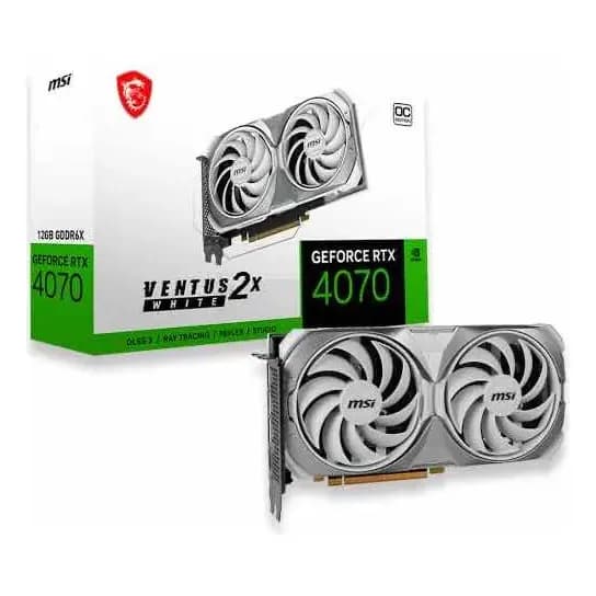 Placa De Vídeo Geforce Rtx 4070 Ventus 2x White 12gb Oc
