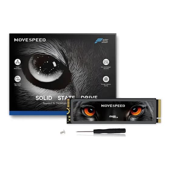SSD NVMe Movespeed 2TB M.2 PCIe 4.0 7450MB/s Dissipador PS5 PC