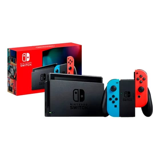 Nintendo Nintendo Switch Switch 32GB Standard cor vermelho-néon, azul-néon e preto