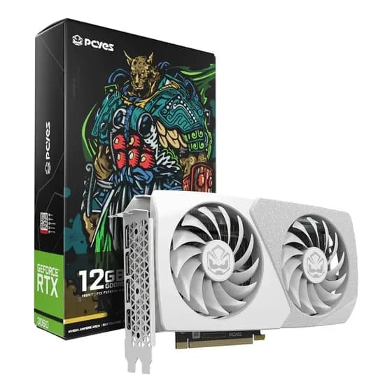 Placa De Video Rtx 3060 12gb Ddr6 192bits Pcyes Branca
