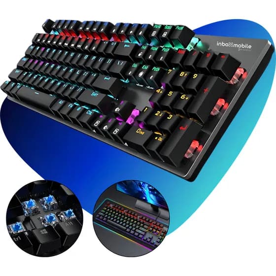 Teclado Mecânico Gamer Inboxmobile IMB-MEC Switch Blue RGB Anti-Ghosting