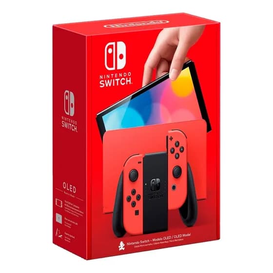 Nintendo Switch OLED 64GB Mario Red cor vermelho 2023 - Excelente (Recondicionado)