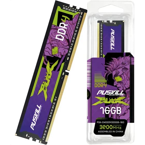 Memória Ram Desktop Gamer PUSKILL Killblade 16gb Ddr4 3200mhz Cl22 Pc4-25600 Dimm
