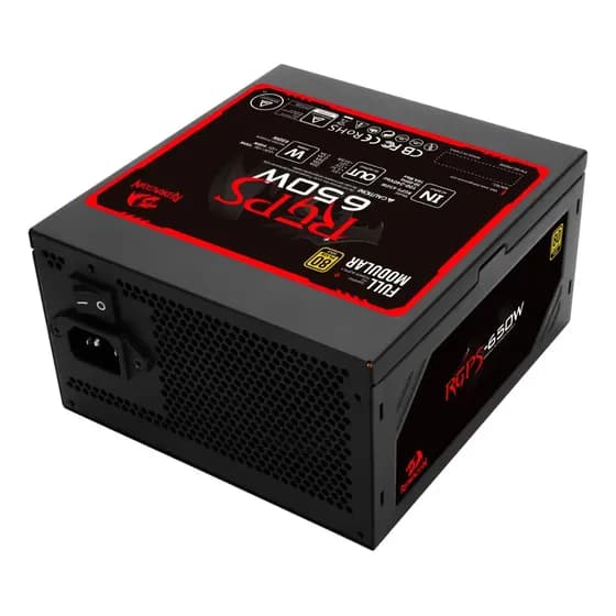 Fonte Gamer Redragon Rgps-650w 80 Plus Gold Full Modular Preto