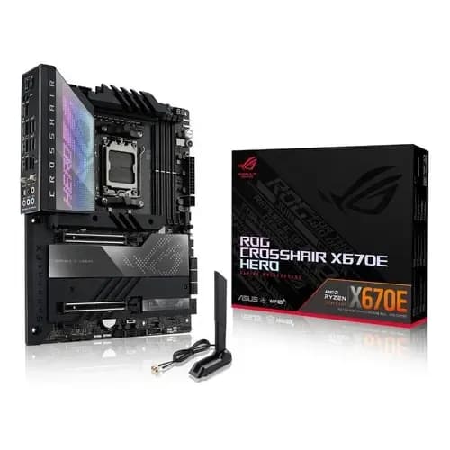 Placa-mãe Asus Rog Crosshair X670e Hero Am5 Ryzen Ddr5 Preto