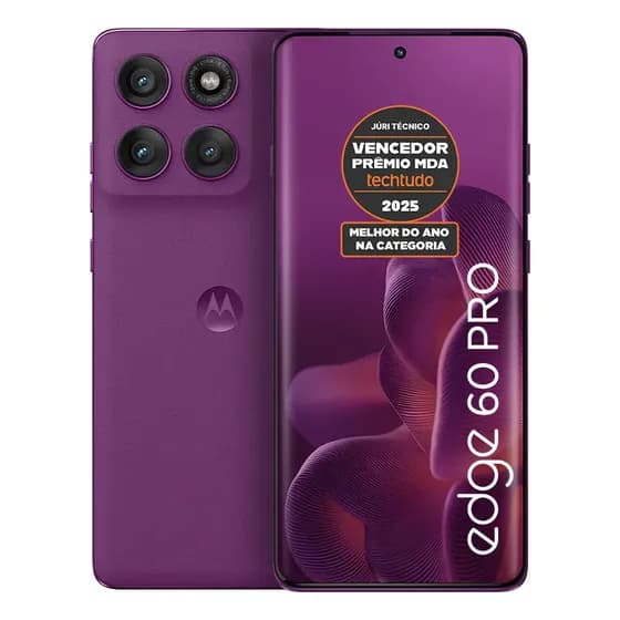 Smartphone Motorola Edge 60 Pro 5g - 256gb 24gb (12gb Ram+12gb Ram Boost) Tela Quad-curve Moto Ai 50mp Sony Camera Ultrarresistencia Militar Ip68 + Ip69 - Violeta