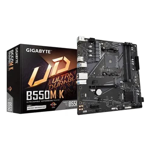 Placa Mãe Gigabyte B550m K Am4 4x Ddr4 2x M.2,4x Sata Usb Preto