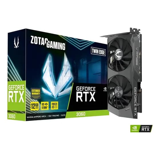 Placa de vídeo Nvidia Zotac Gaming GeForce RTX 30 Series RTX 3060 Black Edition 12GB