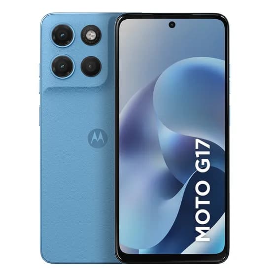 Smartphone Motorola Moto G17 4g - 128gb 12gb (4gb Ram + 8gb Ram Boost) Camera 50mp Sony Lytia 600, Tela Fhd+ 60hz, Bateria 5200 Mah - Azul
