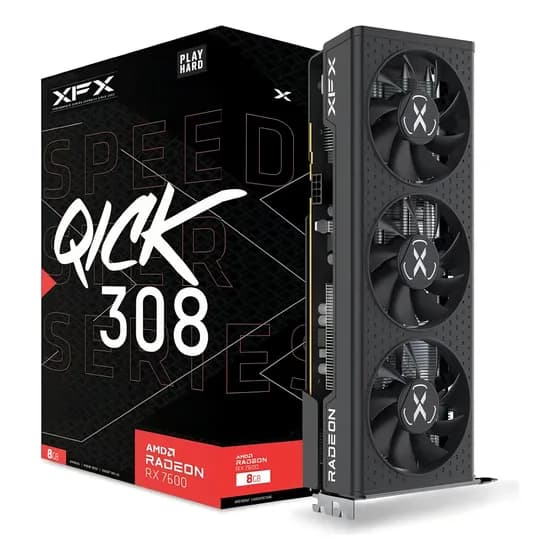 Placa de Vídeo XFX Radeon RX 7600 8GB GDDR6 PCI-Express 4.0 QICK 308