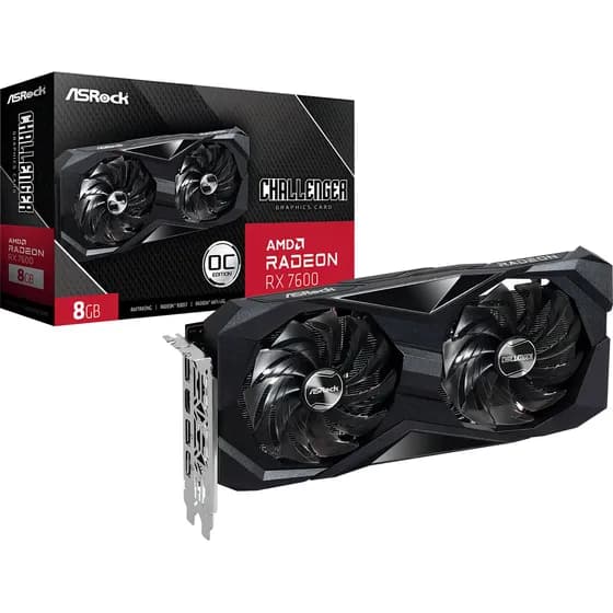Placa De Vídeo Asrock Radeon Rx 7600 8gb Challenger Oc Gddr6