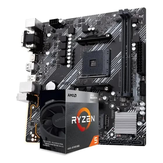 Kit Upgrade Amd Ryzen 5 5600g + Placa Mãe A520m Preto