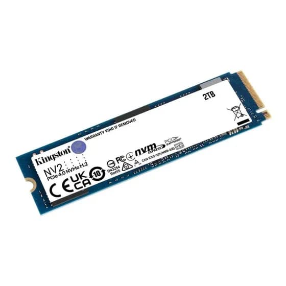 Ssd M.2 2TB Nvme Pcie Gen 4.0 Interno Kingston Nv2 2000gb M.2 2280 Snv2s/2000g Velocidade De Leitura Até 3500mb/s E Gravação 2800mb/s Interno Cor Azul
