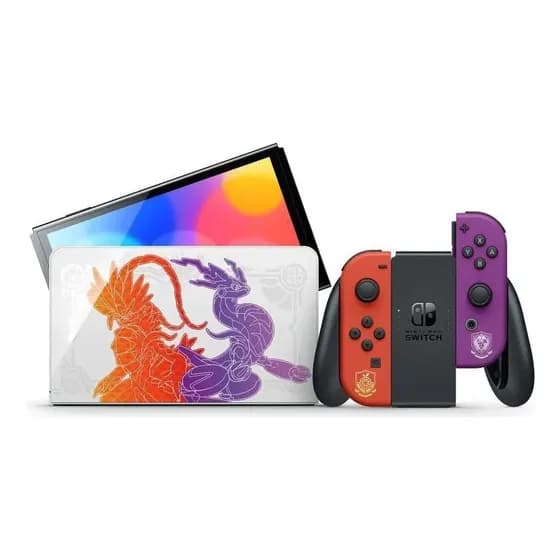 Nintendo Switch OLED HEG-001 (JPN) 64GB Pokémon Scarlet & Violet Edition cor vermelho y violeta 2022