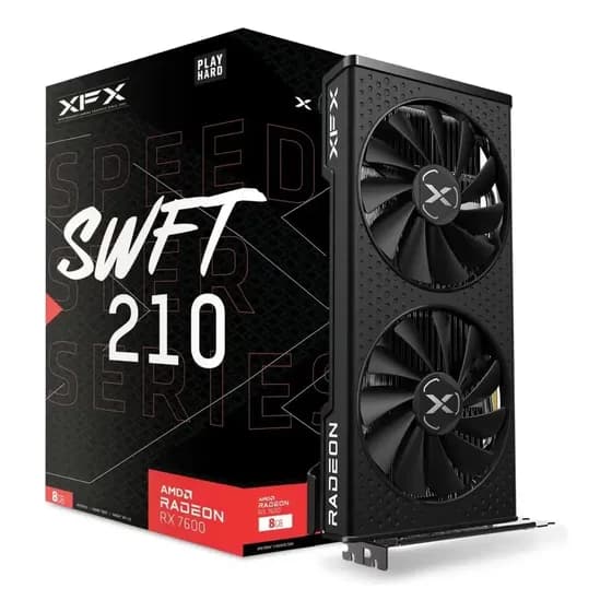 Placa Gráfica Xfx Speedster Swft210 Radeon Rx 7600 8gb Gddr6