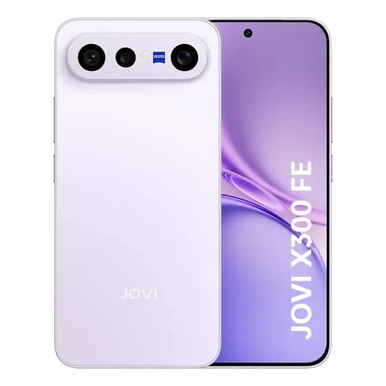 Smartphone JOVI X300 FE 5G Câmera ZEISS 50MP 256GB de Memória 24GB RAM (12GB + 12GB RAM expadida) Bateria 6500mAh Processador Snapdragon 8 Gen 5 e Carregador 90W - Lilás Aurora