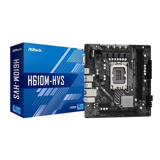 Placa Mãe ASRock H610M-HVS Intel H610 DDR4 Socket 1700 Gamer
