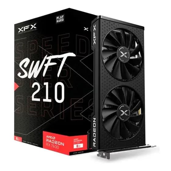 Placa de Vídeo XFX AMD Radeon RX 7600 Speedster 8GB GDDR6 AV1 HDR 12 bits