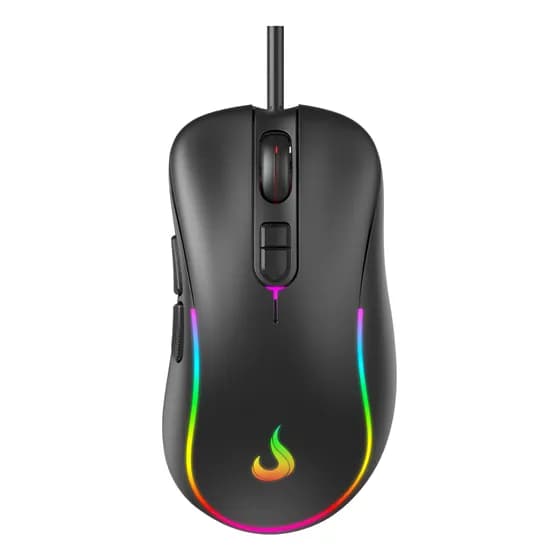 Mouse Gamer Rise Mode Rm-mg-02-fb 6400 Dpi Preto Preto