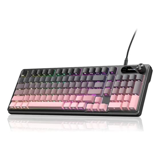 Teclado Furycube IP98 Semimecânico para Jogos com RGB e Teclado Numérico