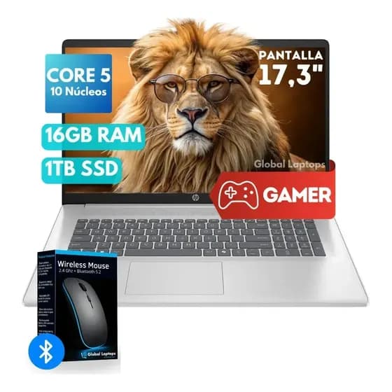 HP Pavilion Gamer Core 5 120U 16GB RAM 1TB SSD Intel Graphics Windows 11 Instalado Laptop 17-CN4153 Con Regalo