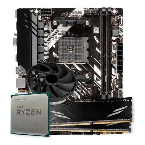 Kit Upgrade, Amd Ryzen 5 5600GT, B450m, 16gb 2666mhz Cor Preto