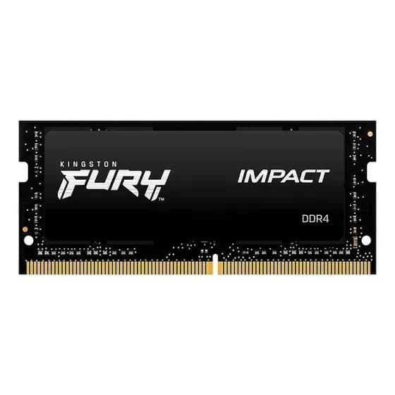 Memória RAM Para Notebook DDR4 32gb 3200Mhz CL20 (1x32gb) Kingston Fury Impact KF432S20IB/32 Gamer Sodimm Preto