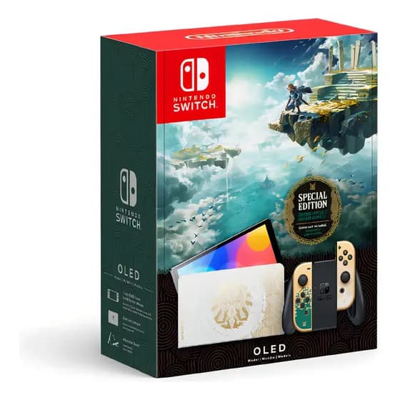 Nintendo Switch Oled Legend Of Zelda: Tears Of The Kingdom, cor branca