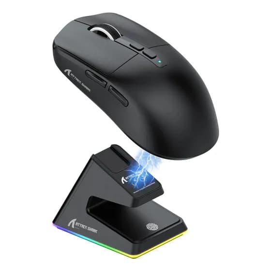 Mouse Gamer Attack Shark X6 Tri-Mode 26.000 DPI 49g Dock de carregamento