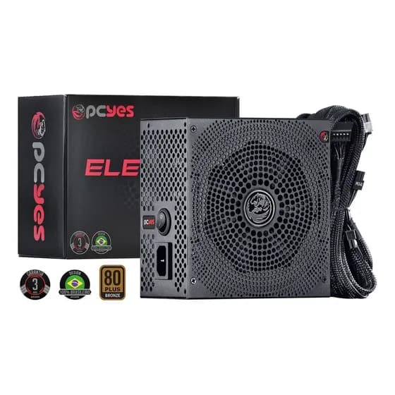 Fonte 80plus Bronze Pcyes 750w Atx De 3 Anos +