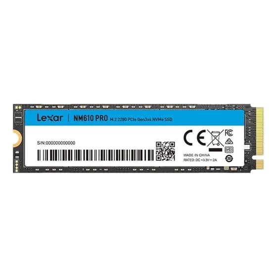 SSD 500GB Lexar NM610 Pro M.2 2280 PCIe Gen3x4 Leitura 3000MB/s
