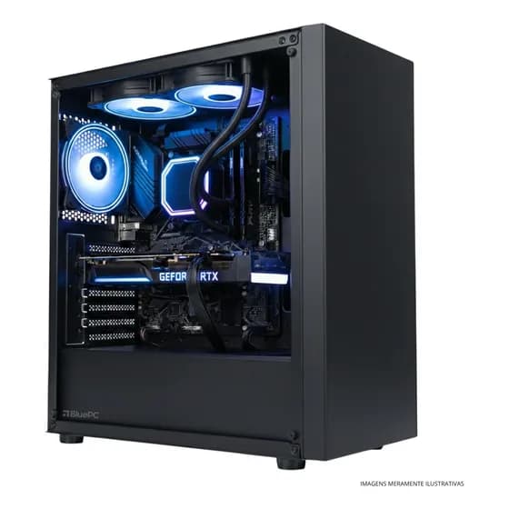 PC Gamer|Workstation - AURA by BluePC, Intel Core i9 14900KF, Placa mãe Z790, GeForce RTX 5060 8GB GDDR7, 64GB DDR5, SSD PCIe 1TB, Fonte 750W, Jogue, Crie, Edite, Desenvolva - PGBP-AUR173
