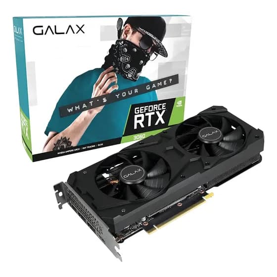 Placa de Vídeo Galax GeForce RTX 3060 12GB GDDR6 OC 1-Click PCIe 4.0
