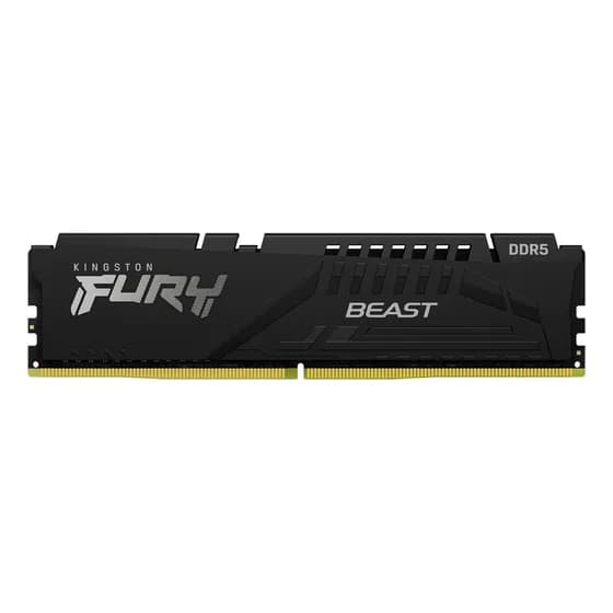Memória RAM Para PC DDR5 5600mhz Cl40 16GB 1x16gb Kingston Fury Beast KF556C40BB-16 PC Gamer Cor Preto