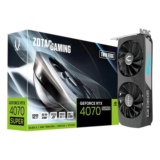 Placa De Vídeo Zotac Geforce Rtx 4070 Super Twin Edge 12gb