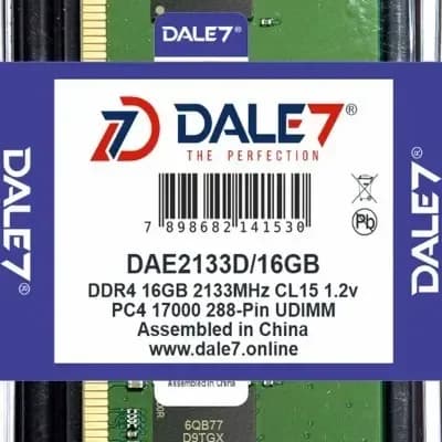 Memória DDR4 Dale7 16GB 2133MHz para Desktop UDIMM 1.2V