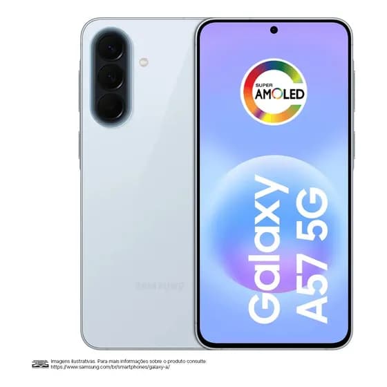 Celular Samsung Galaxy A57 5g 128gb, 8gb Ram, Recursos Ai Azul Claro