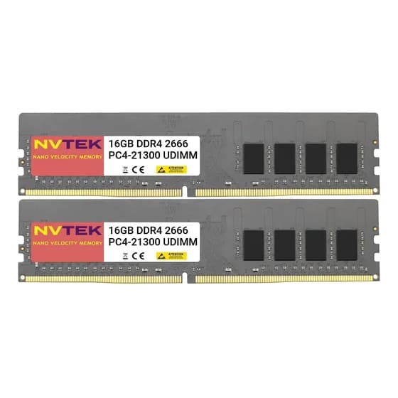 Memória Nvtek 32gb (2x16gb) Ddr4 2666mhz Pc4-21300 Udimm