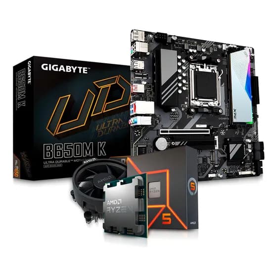 Kit Upgrade Gamer Amd Ryzen B650 5 7600 M-A Placa Am5 16gb Ddr5 Cor Preto
