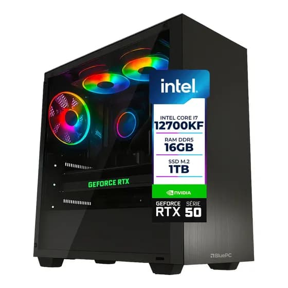 Pc Gamer Bluepc Aura Intel I7 12700kf 16gb Rtx 5070 Ssd 1tb 1 Tb 16 Gb B760