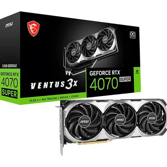 Placa De Vídeo Msi Geforce Rtx 4070 Super Ventus 3x Oc 12gb