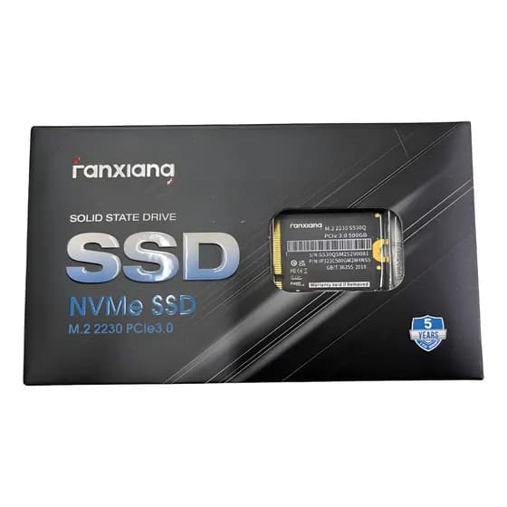 Ssd Nvme M.2 2230 Pcie 3.0 500gb Ranxiana Preto