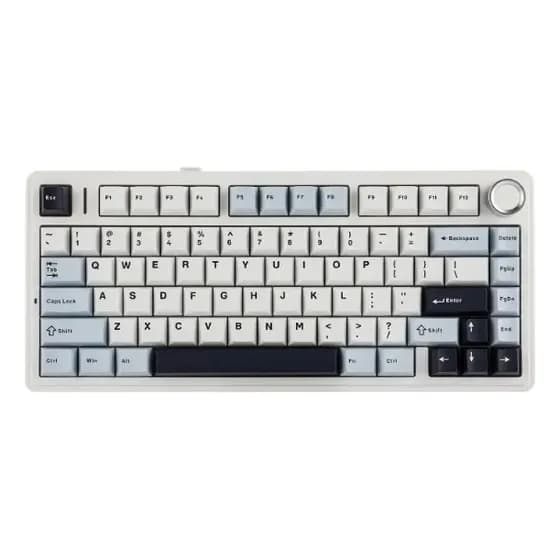 Teclado Aula F75 Mecânico Sem Fio Tri Mode Gasket Hot Swapp Cor de teclado Branco Idioma Inglês US