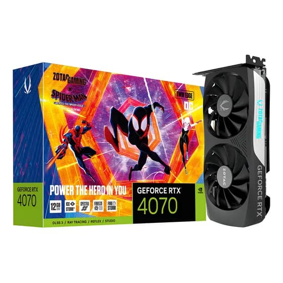 Placa De Vídeo Zotac Spider-man Geforc Rtx 4070 12gb Gddr6x