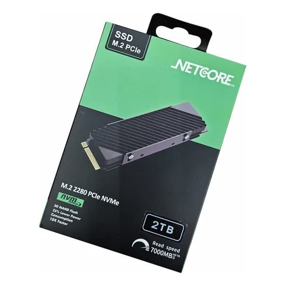 Ssd Netcore M.2 2280 De 2tb Pcie Nvme Gen 4 X4 Cor Preto